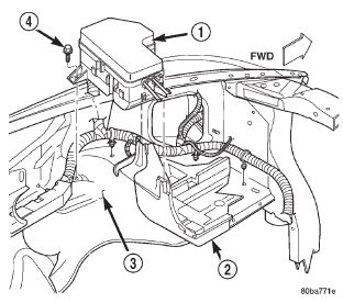 Dodge Durango power distribution installation